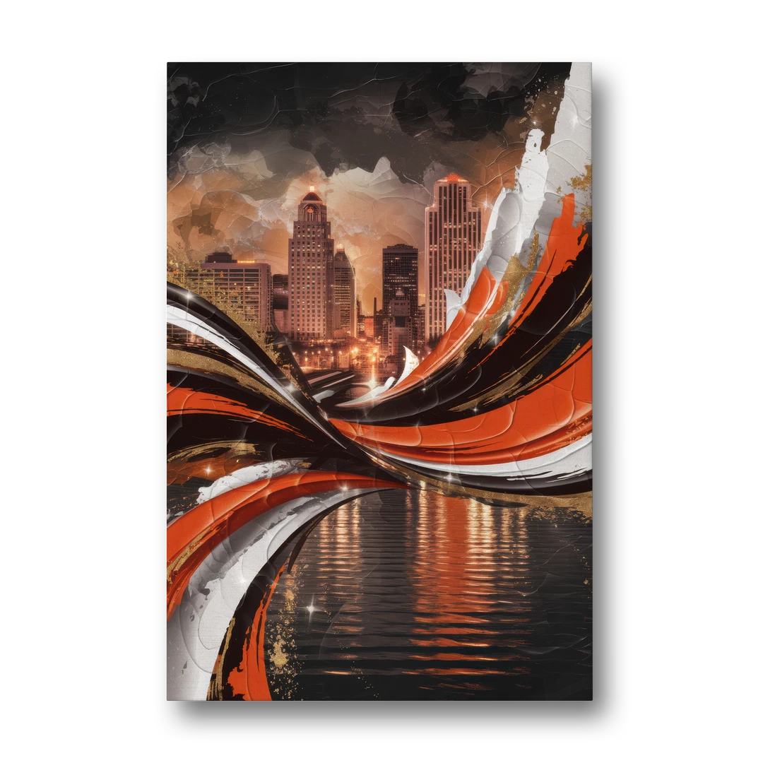 Cincinnati Bengals Championship Parade - Canvas Wall Art - Front