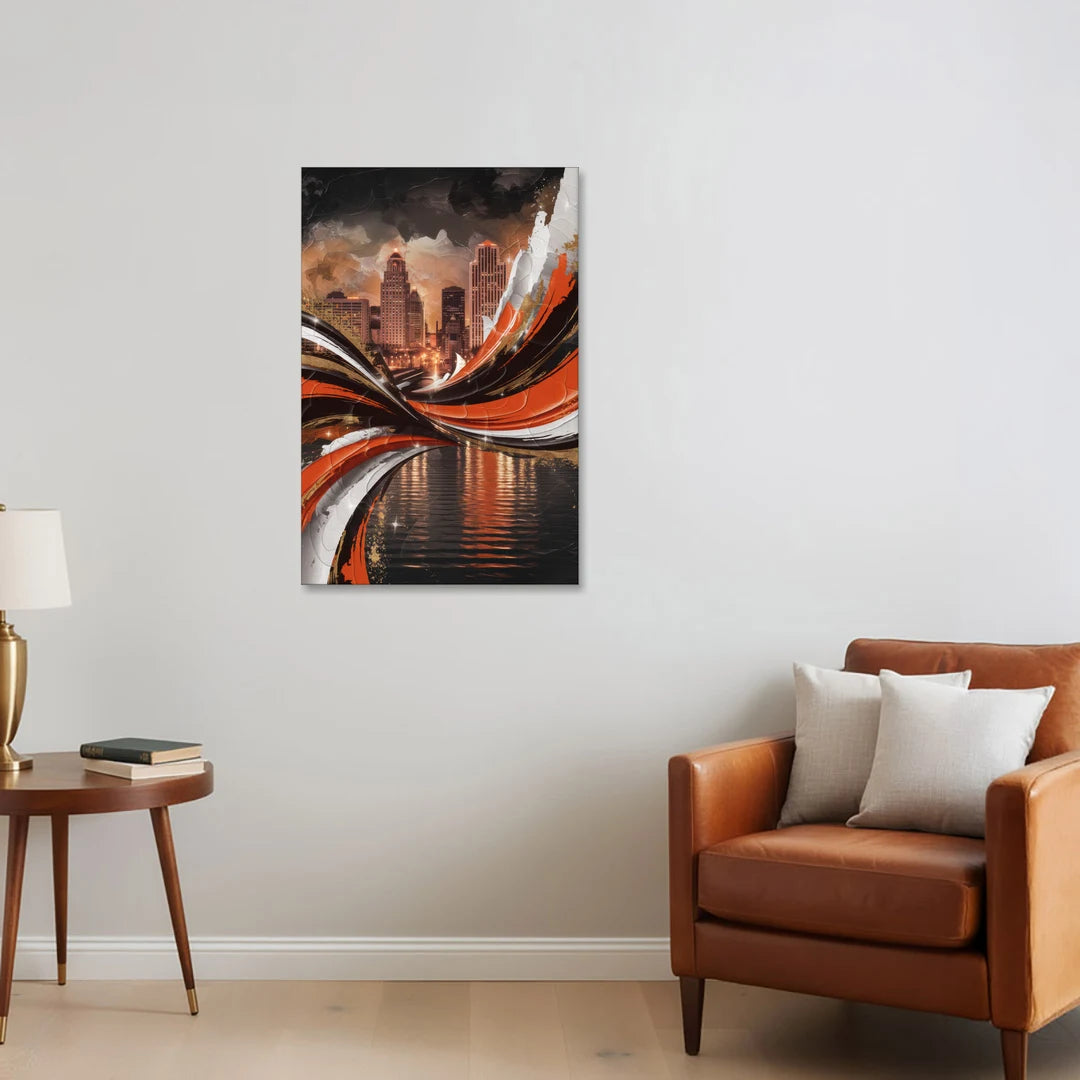 Cincinnati Bengals Championship Parade - Canvas Wall Art - Sofa - 24x36