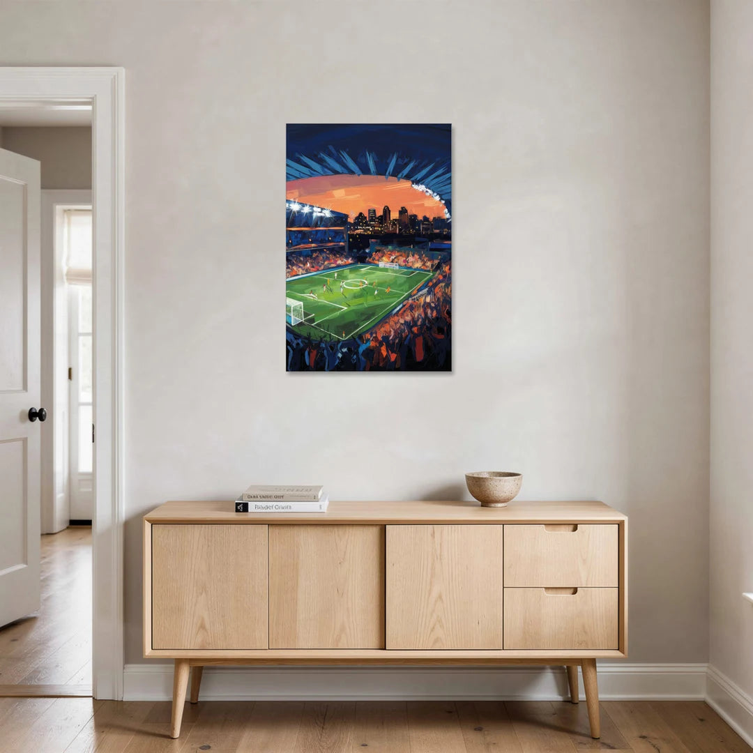 Cincinnati FC Stadium Lights - Canvas Wall Art - Coffee Table - 24x36