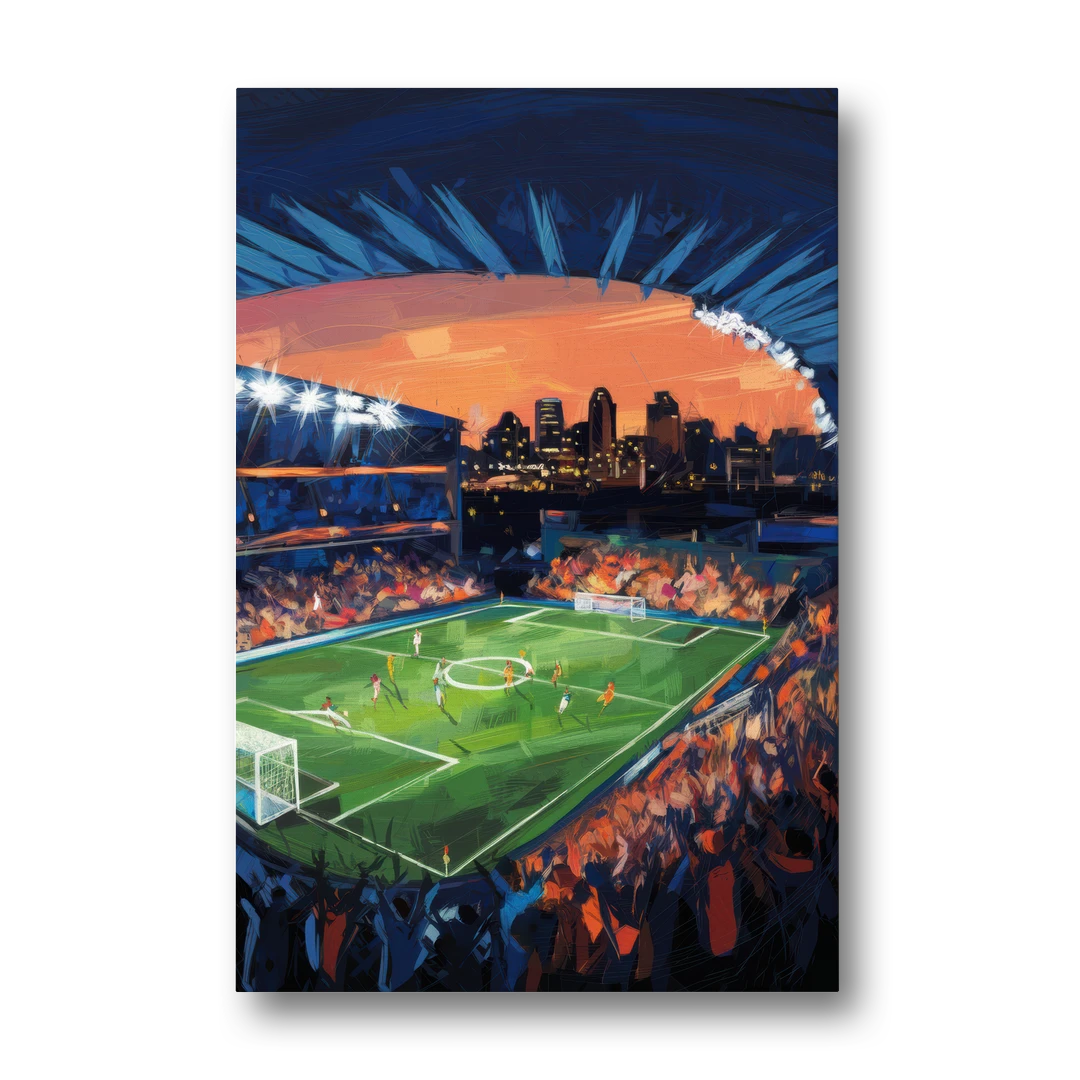 Cincinnati FC Stadium Lights - Canvas Wall Art - Front