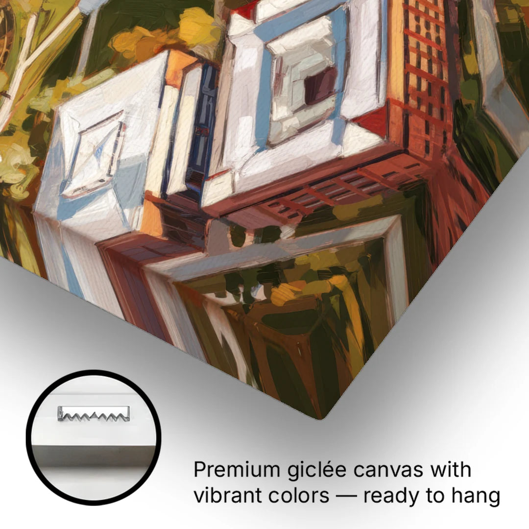 Cincinnati University Campus Highlights - Canvas Wall Art - Gallery Wrap Corner