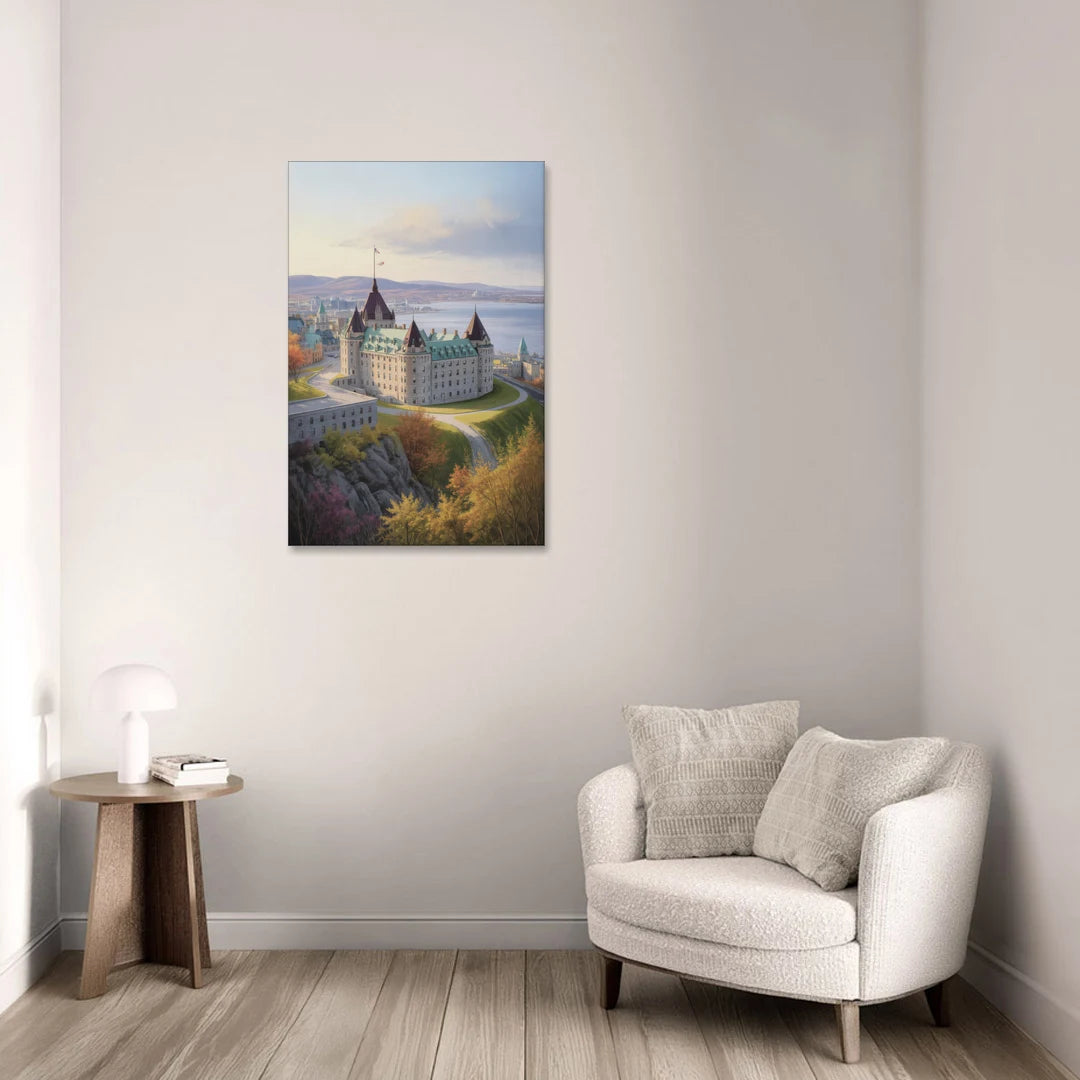 Citadel of Quebec - Canvas Wall Art - Sofa - 24x36