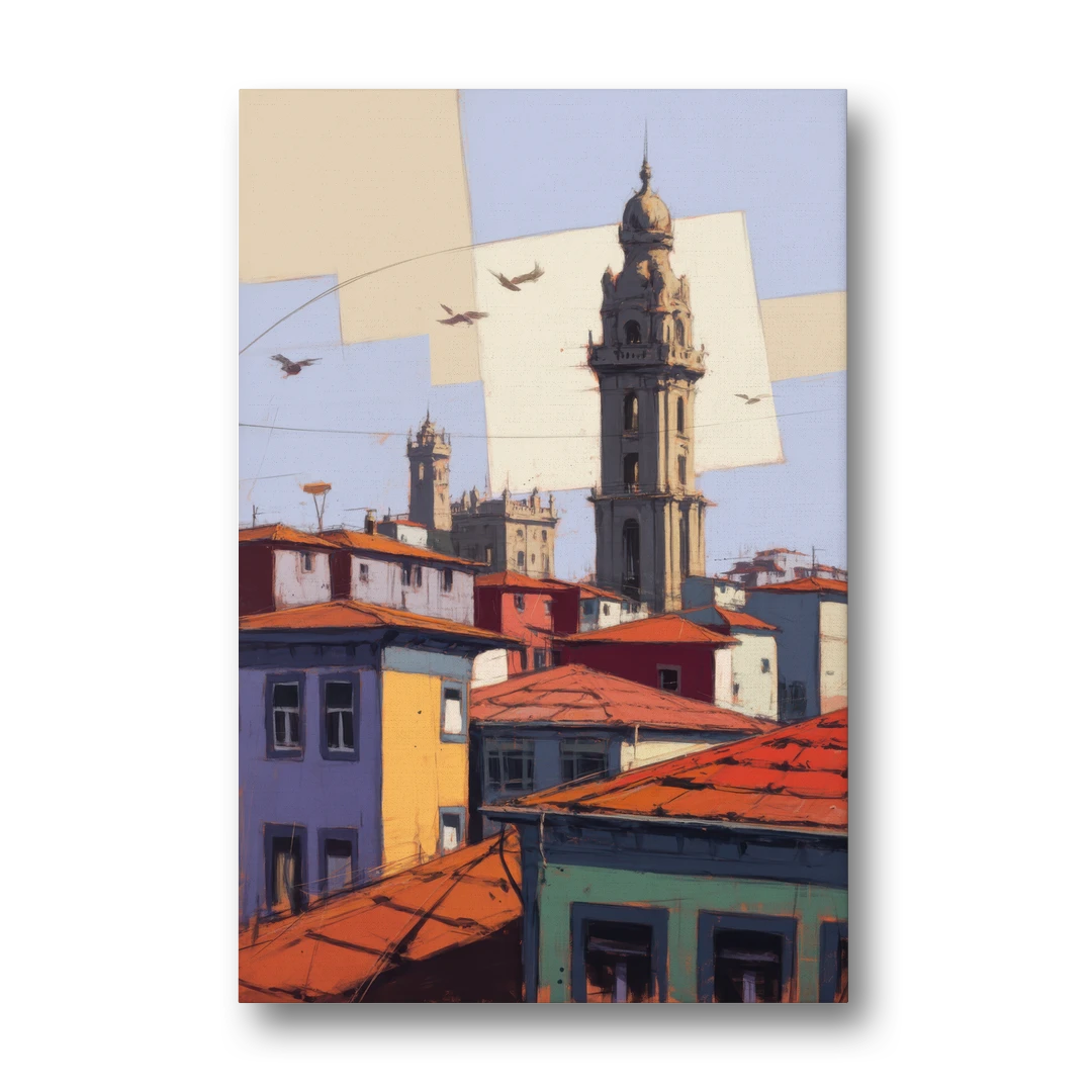 Clerigos Tower View - Canvas Wall Art - Front