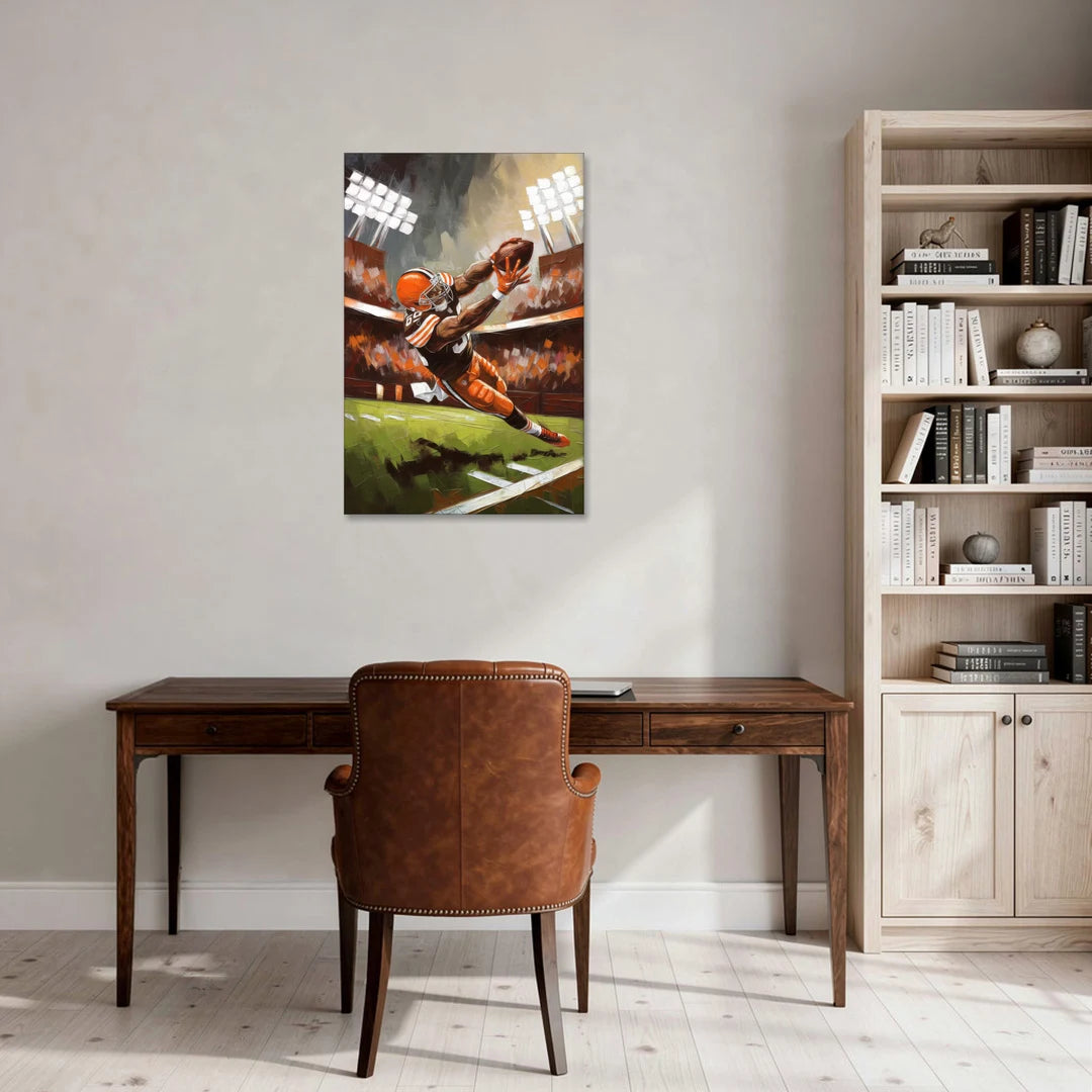 Cleveland Browns Fans in Action - Canvas Wall Art - Office - 24x36