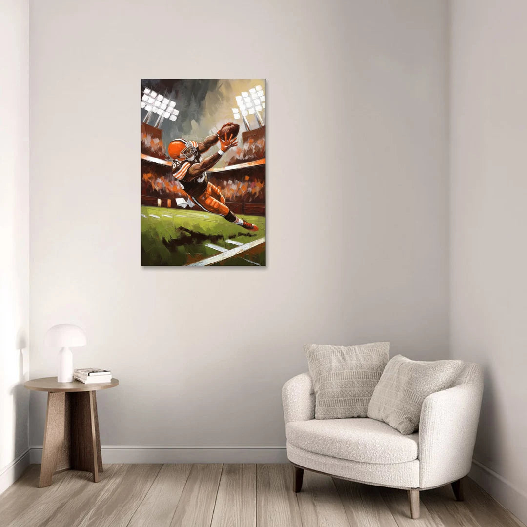 Cleveland Browns Fans in Action - Canvas Wall Art - Sofa - 24x36