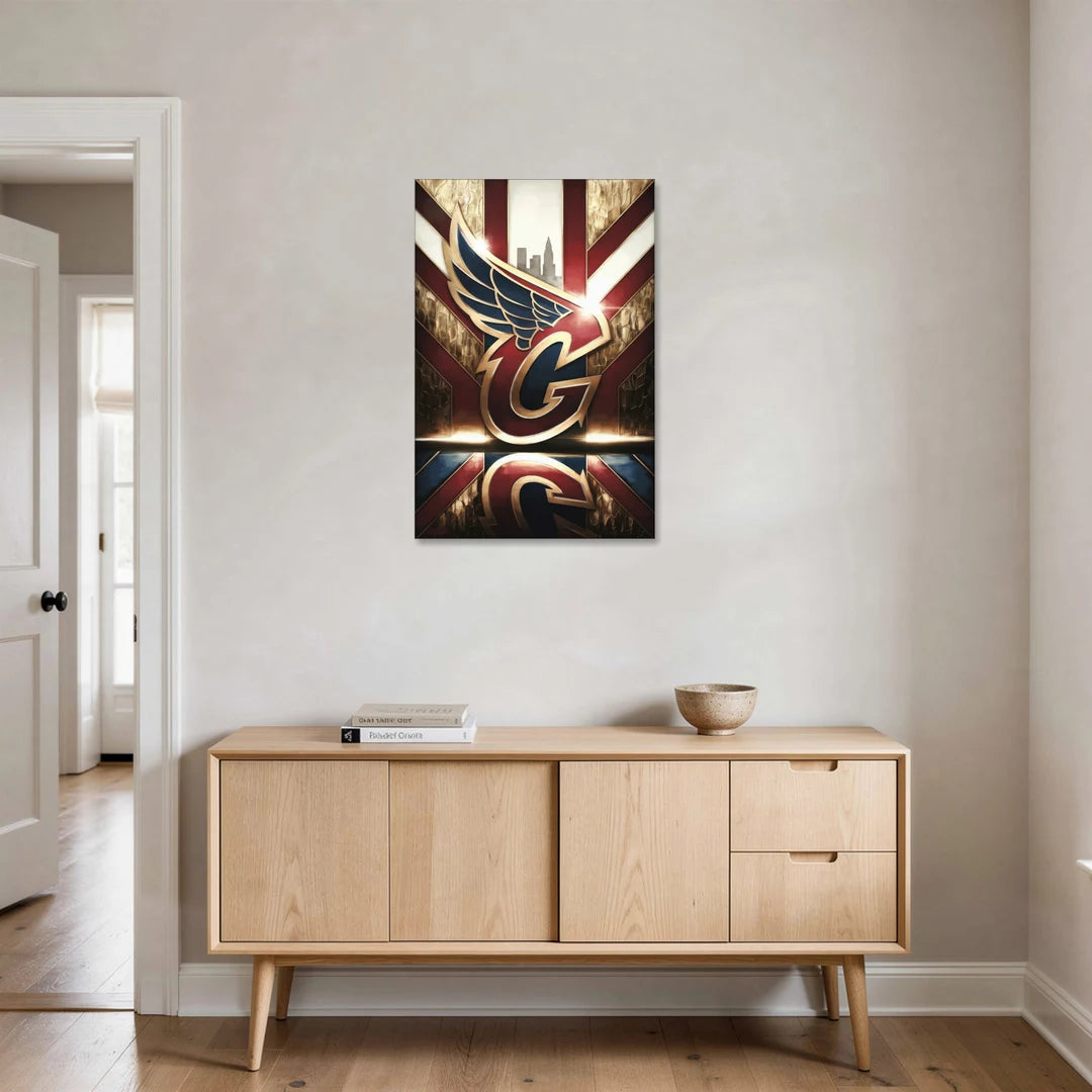 Cleveland Guardians Tribute - Canvas Wall Art - Coffee Table - 24x36