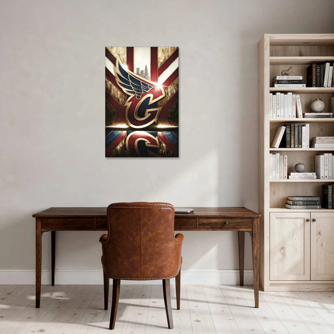 Cleveland Guardians Tribute - Canvas Wall Art - Office - 24x36