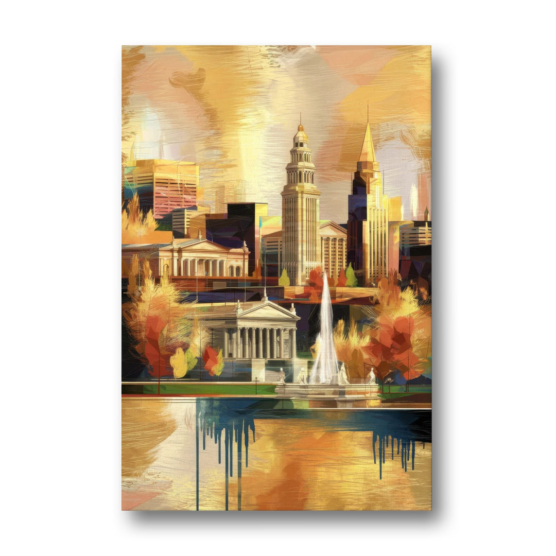 Cleveland Historic Landmarks - Canvas Wall Art - Front