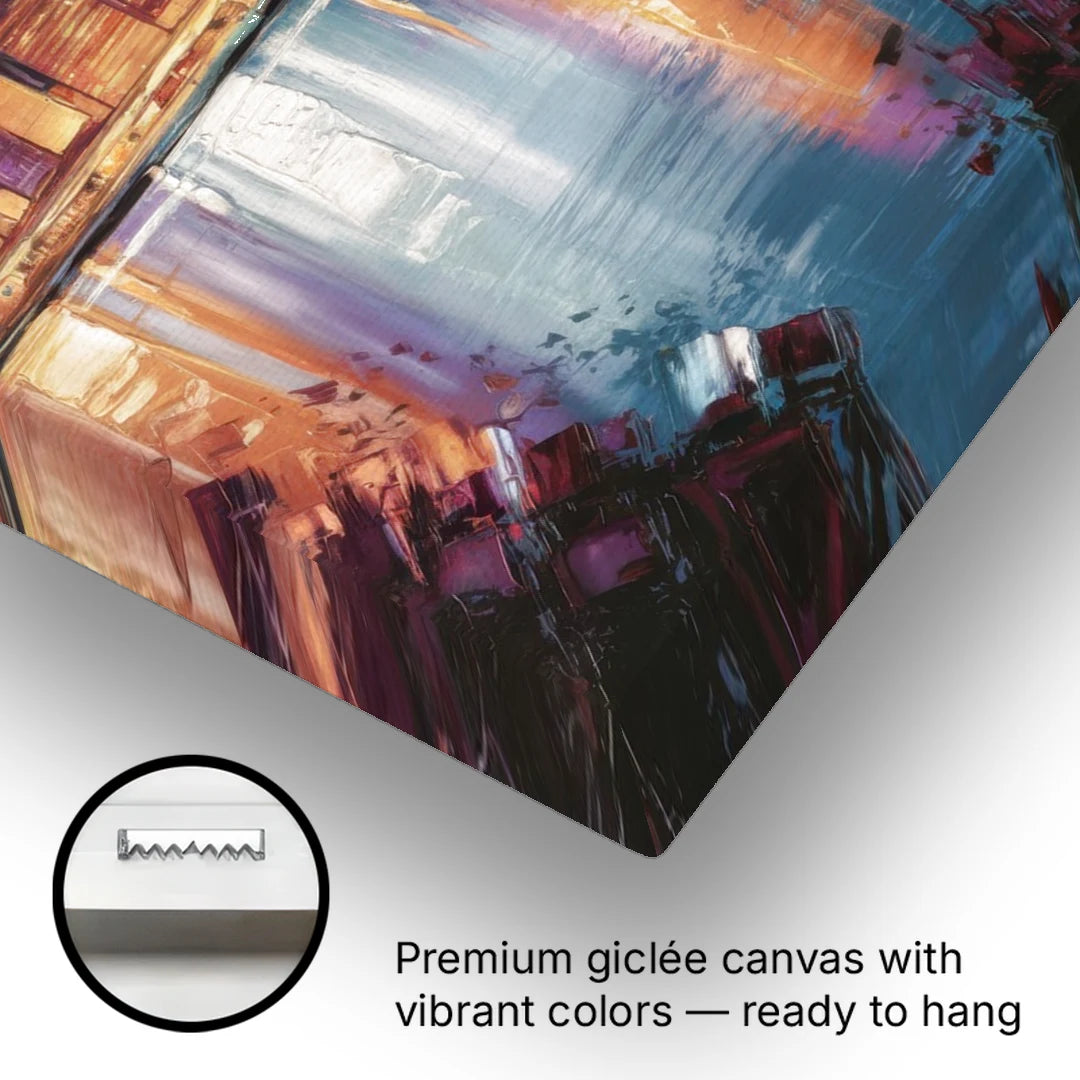 Cleveland Skyline Reflection - Canvas Wall Art - Gallery Wrap Corner