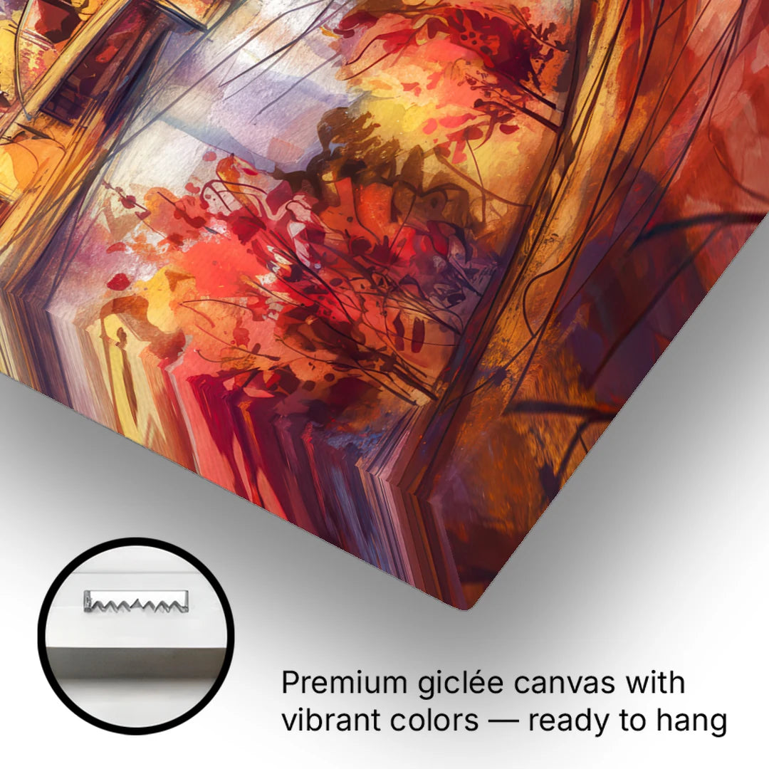 Cleveland Skyline in Autumn - Canvas Wall Art - Gallery Wrap Corner