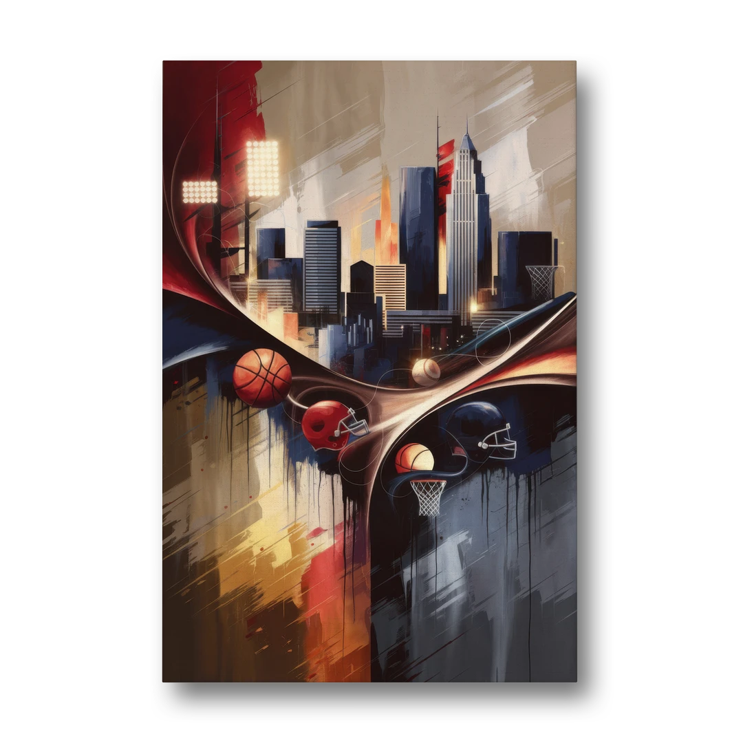 Cleveland Sports Team Spirit - Canvas Wall Art - Front