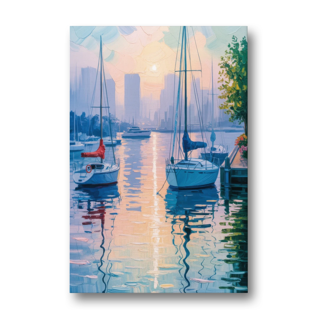 Coal Harbour Morning Light - Canvas Wall Art - Front