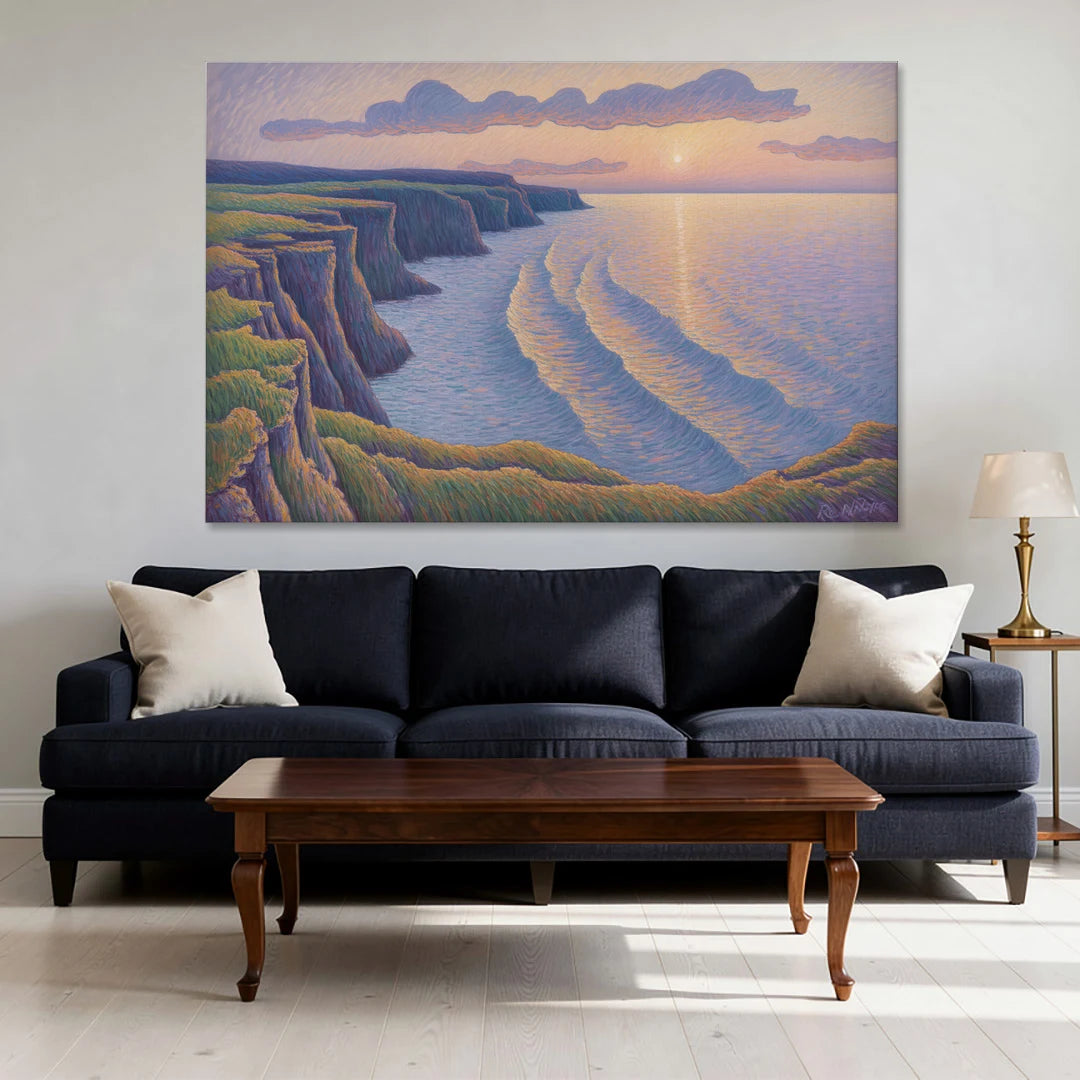 Coastal Cliffs of Newfoundland - Canvas Wall Art - Sofa - 60x40