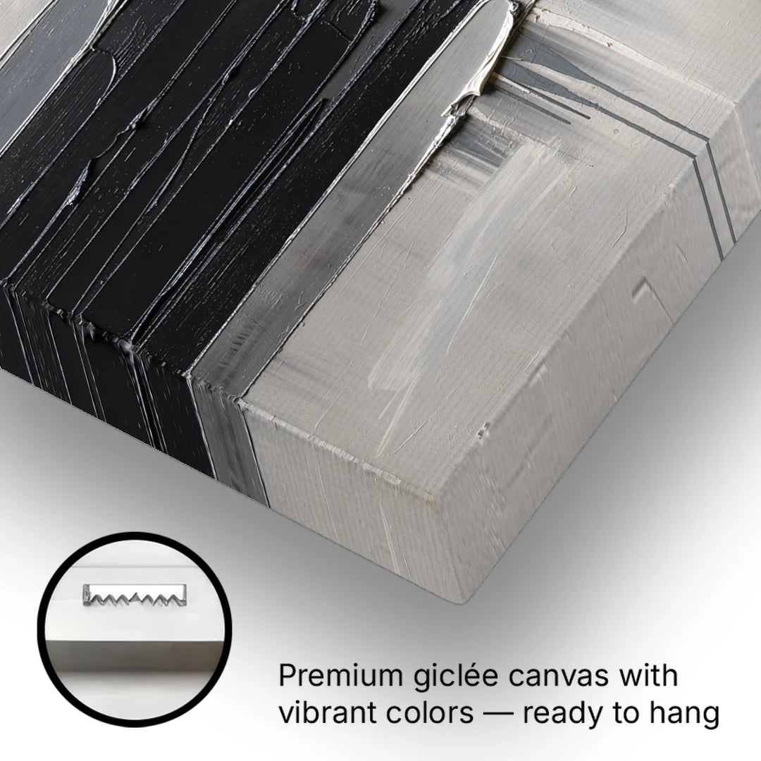 Colliding Impasto Slabs - Canvas Wall Art - Gallery Wrap Corner