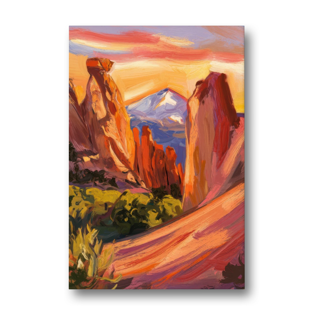 Colorado Springs Mountain View - Canvas Wall Art - Front