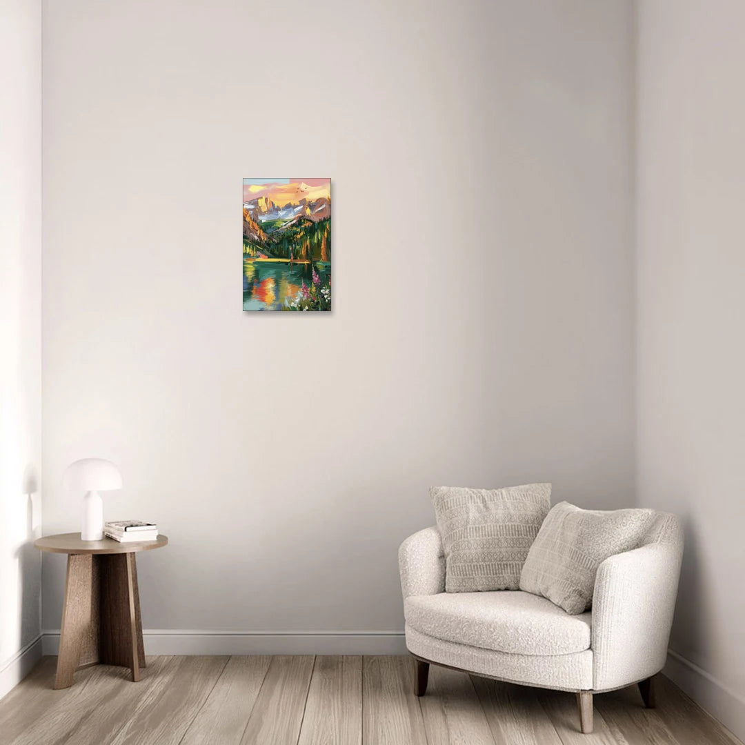 Colorado Springs Rocky Mountain Beauty - Canvas Wall Art - Sofa - 12x18