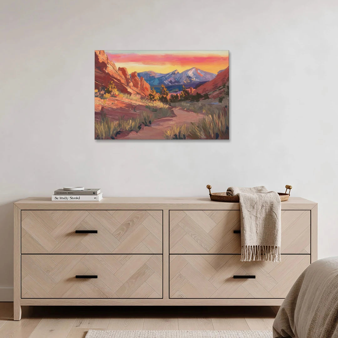 Colorado Springs Scenic Trails - Canvas Wall Art - Coffee Table - 36x24