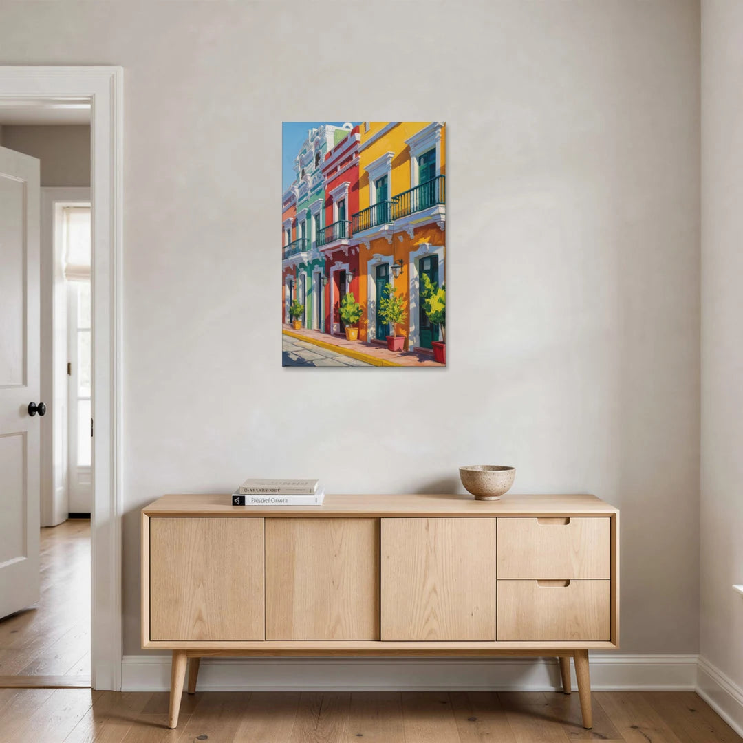 Colorful Centro Facades - Canvas Wall Art - Coffee Table - 24x36