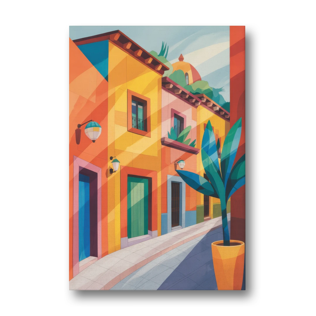 Colorful Centro Streets - Canvas Wall Art - Front