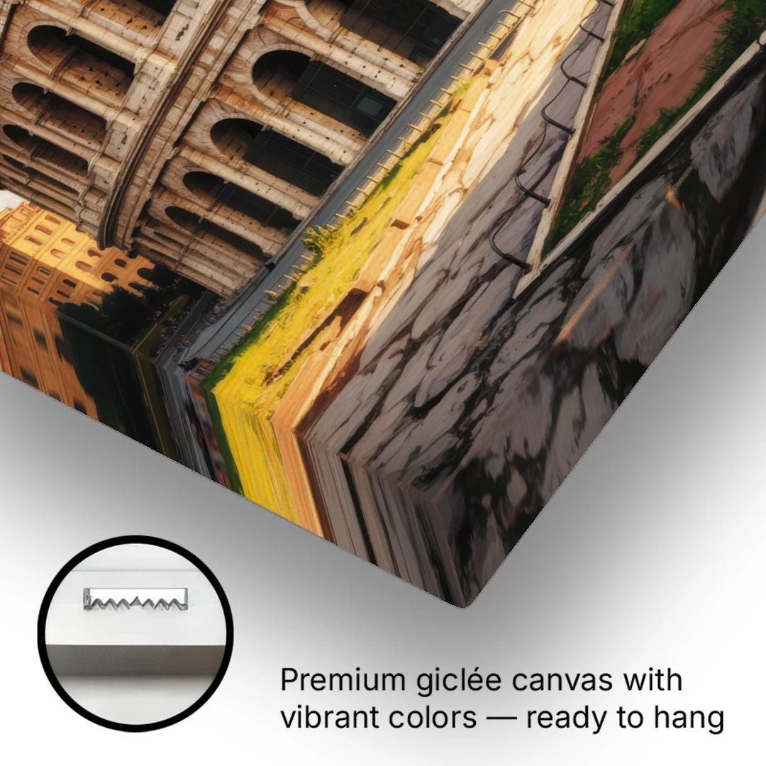 Colosseum Majesty - Canvas Wall Art - Gallery Wrap Corner