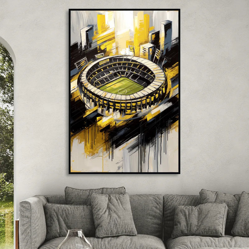 Columbus Crew FC Legacy Living Room - Black Canvas Wall Art