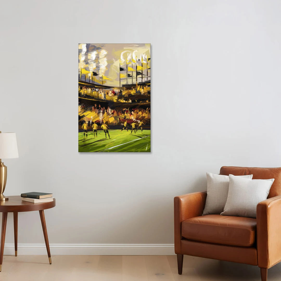 Columbus Crew Soccer Spirit - Canvas Wall Art - Sofa - 24x36