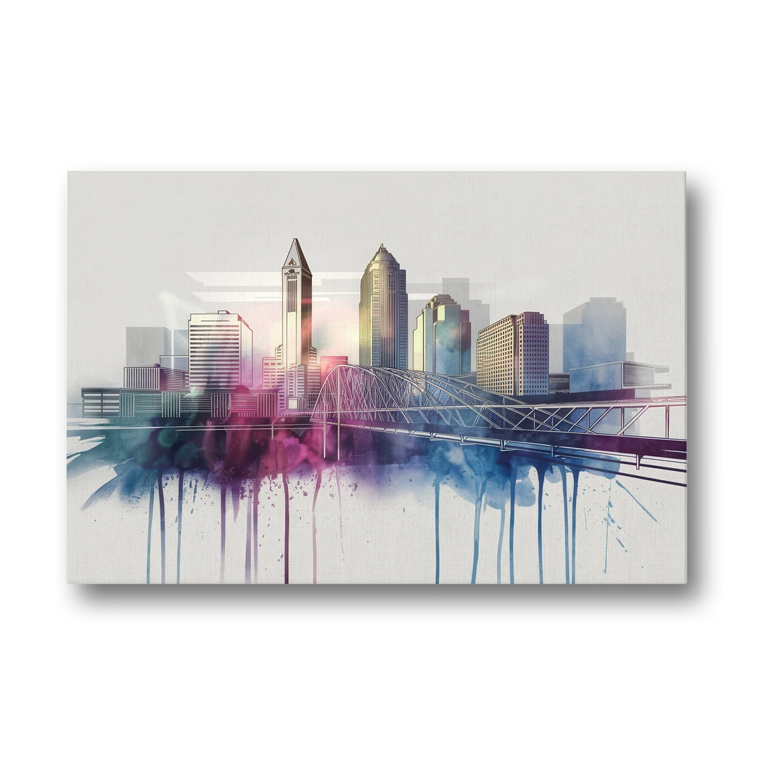Columbus Ohio Skyline - Canvas Wall Art - Front