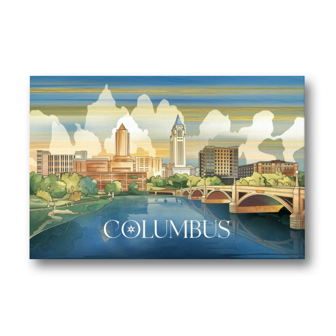 Columbus Urban Charm - Canvas Wall Art - Front