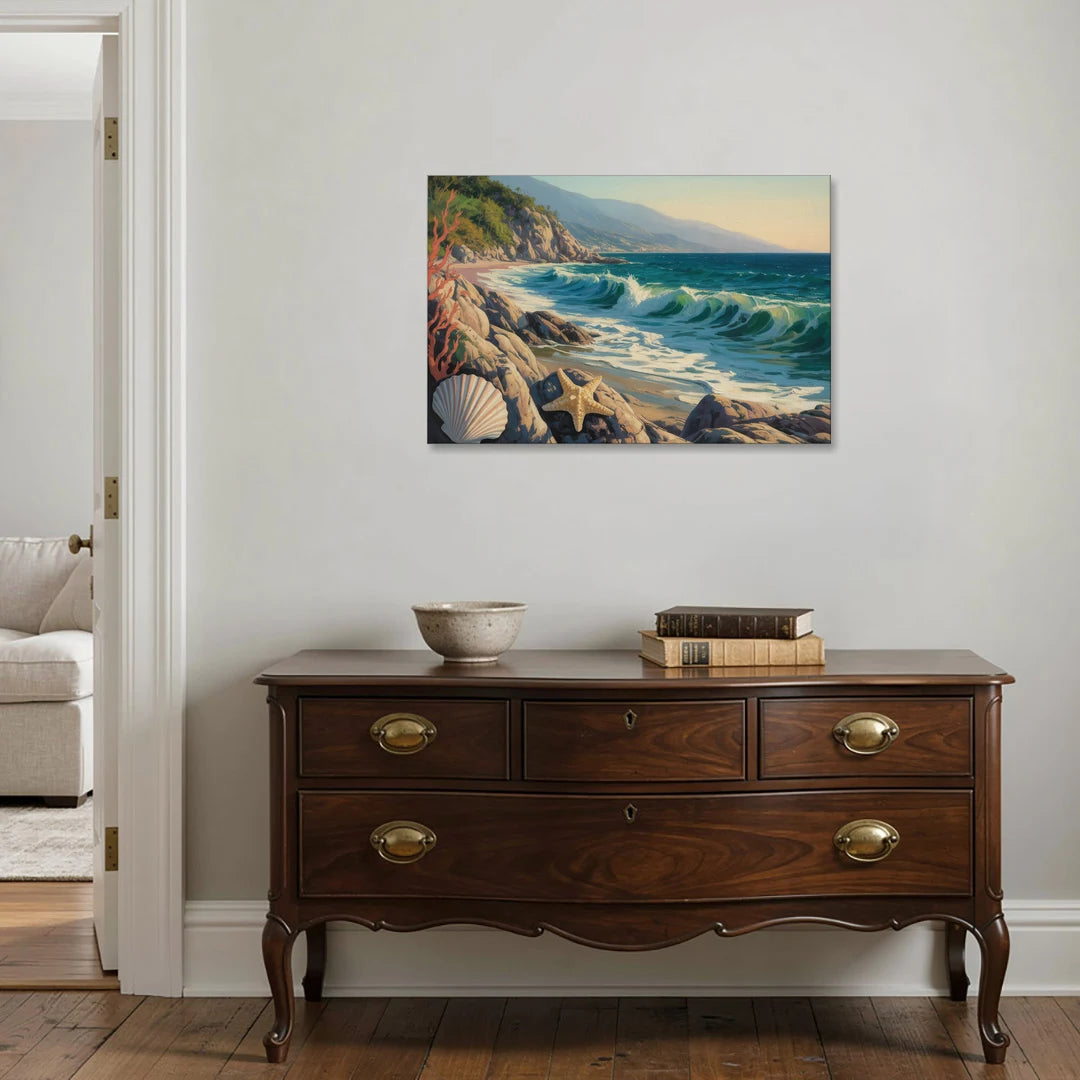 Conchas Chinas Coastline - Canvas Wall Art - Coffee Table - 36x24