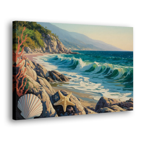 Conchas Chinas Coastline - Canvas Wall Art