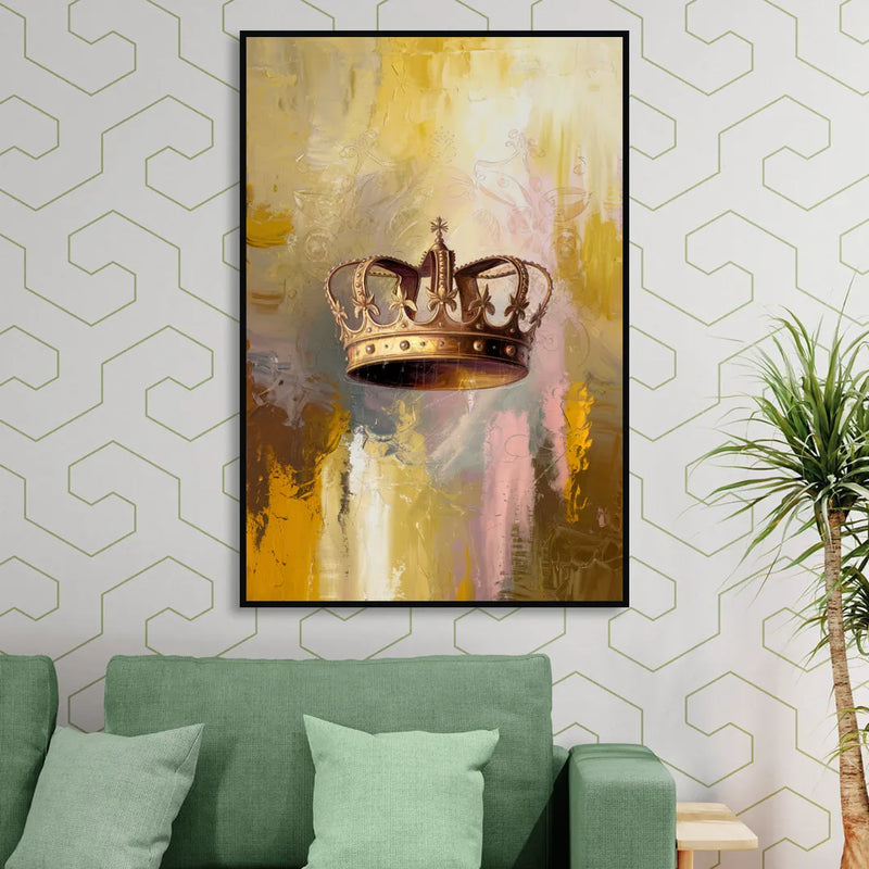 Corona Golden Hour Sitting Room - Black Canvas Wall Art