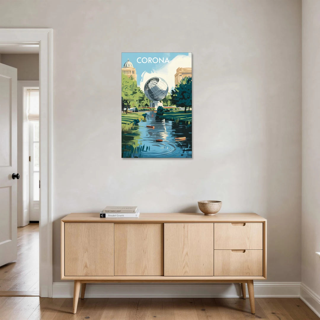 Corona Historic Landmarks - Canvas Wall Art - Coffee Table - 24x36