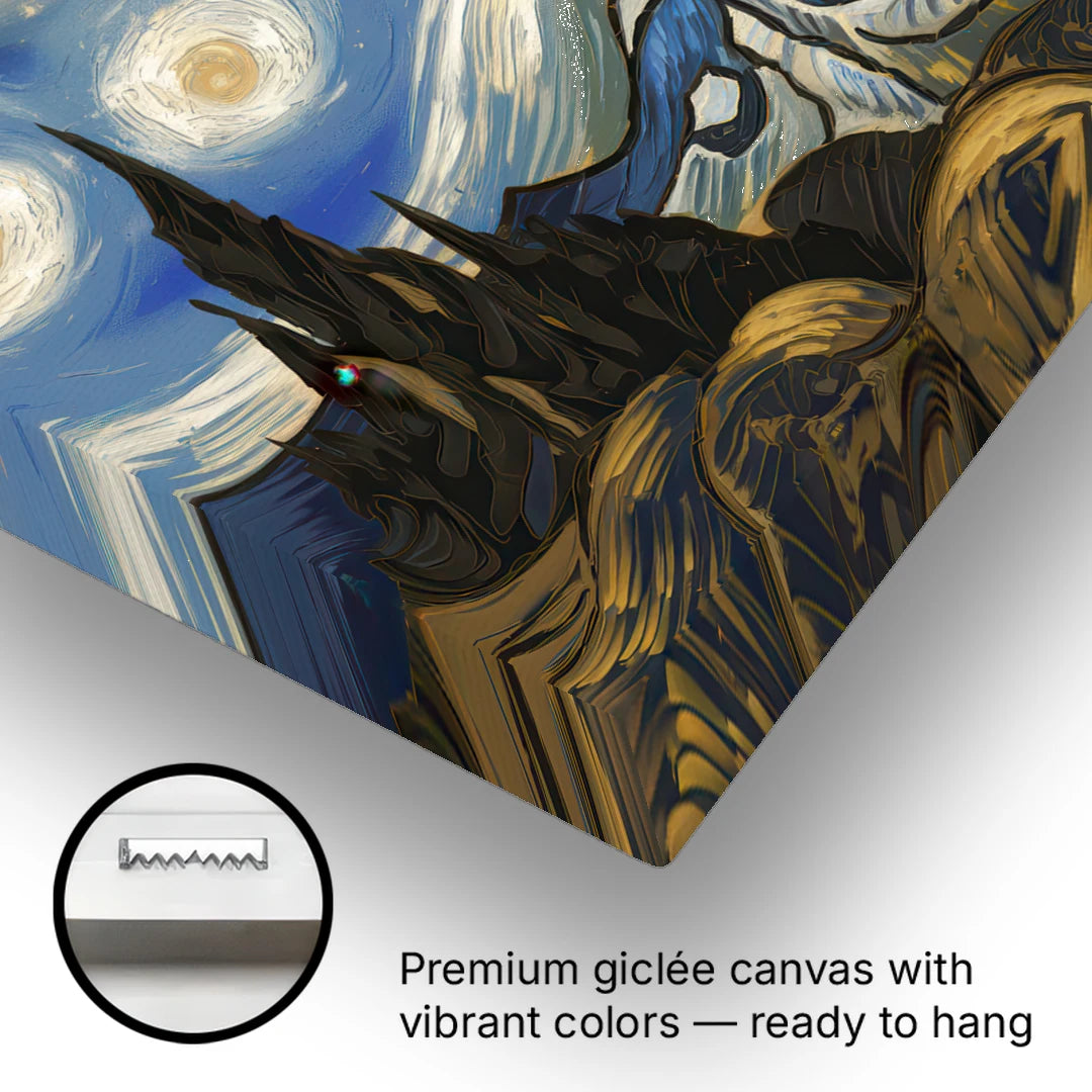 Corona Nightscape Glow - Canvas Wall Art - Gallery Wrap Corner