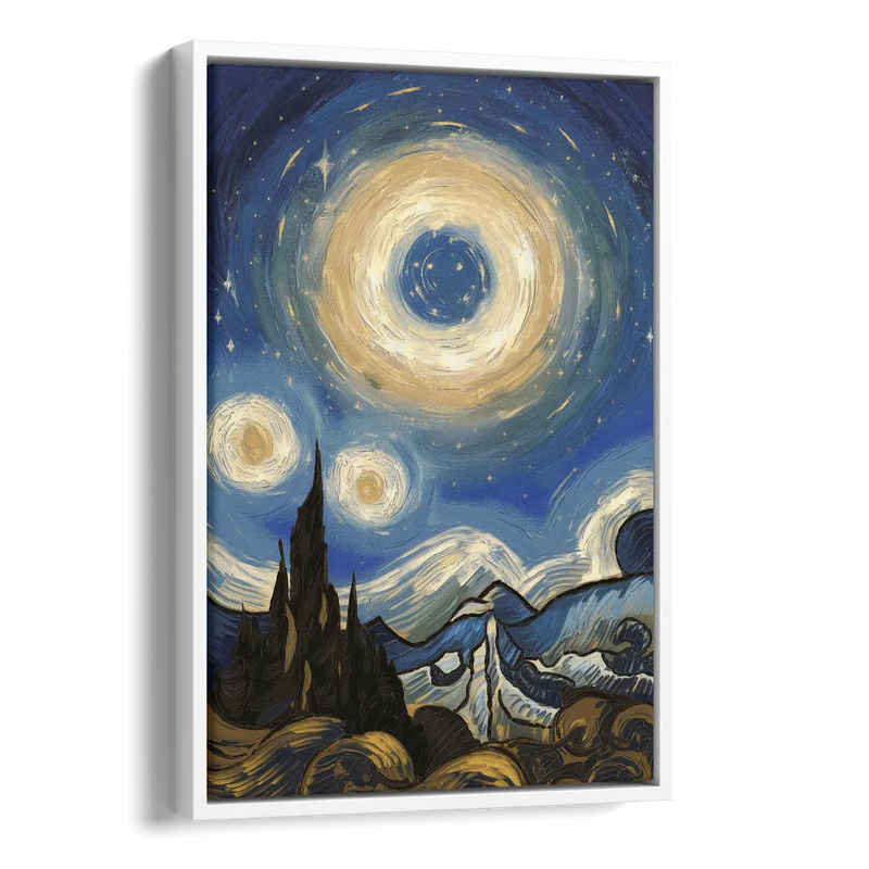 Corona Nightscape Glow Side - White Canvas Wall Art