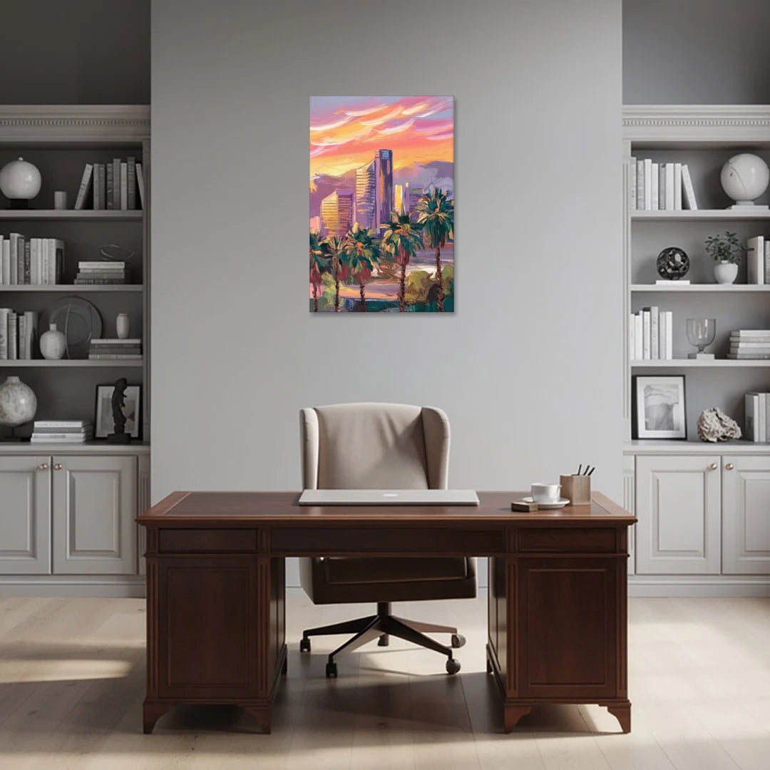 Corona Skyline Sunset - Canvas Wall Art - Office - 24x36