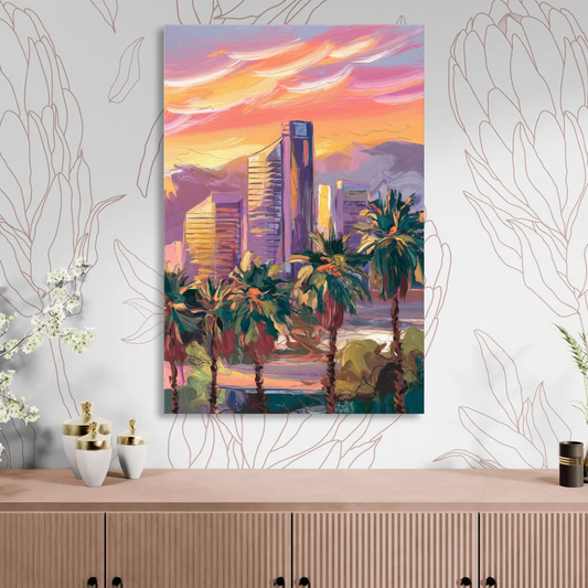 Corona Skyline Sunset Living Room - Canvas Wall Art