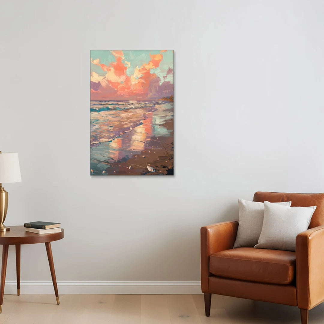 Corpus Christi Coastal Sunrise - Canvas Wall Art - Sofa - 24x36
