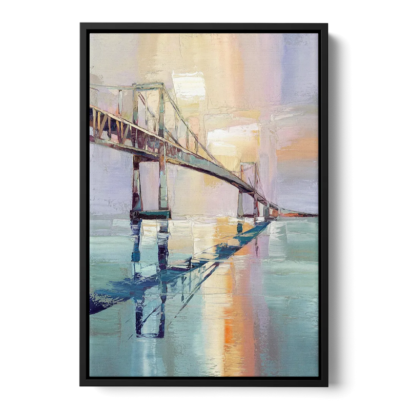 Corpus Christi Harbor Bridge Front - Black Canvas Wall Art