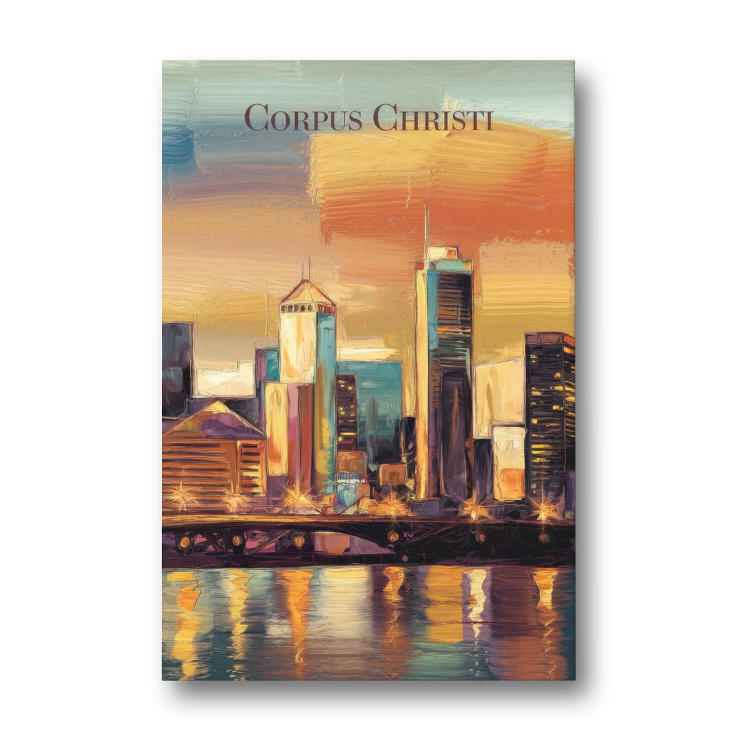 Corpus Christi Skyline View - Canvas Wall Art - Front