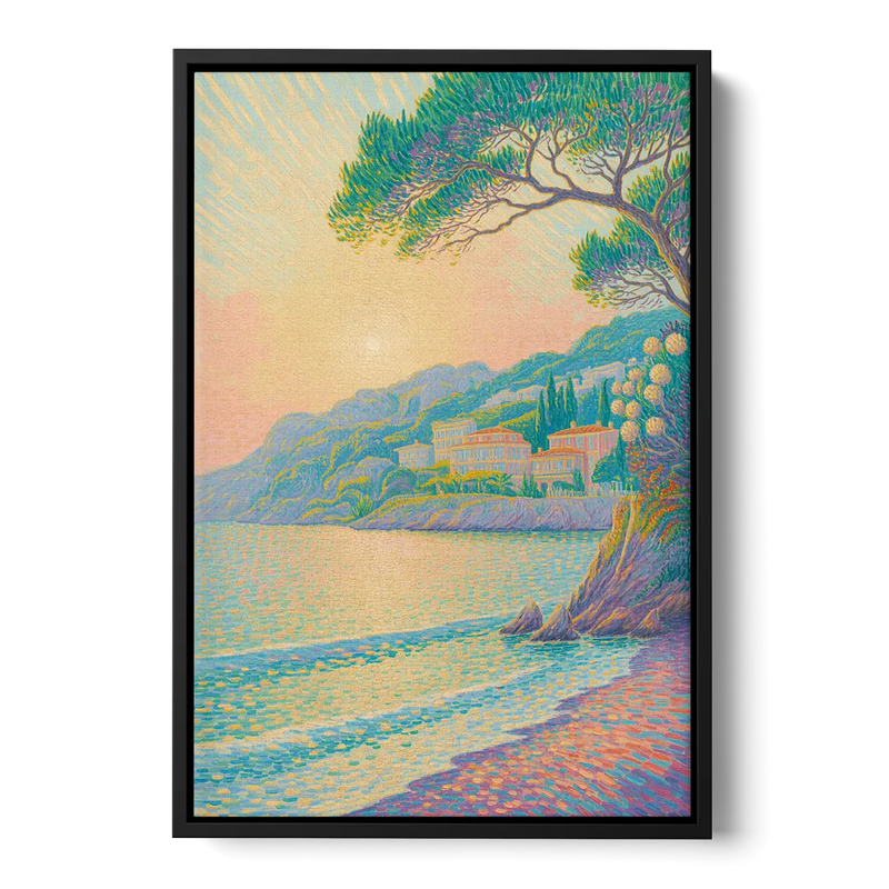 Cote d'Azur Bliss Front - Black Canvas Wall Art