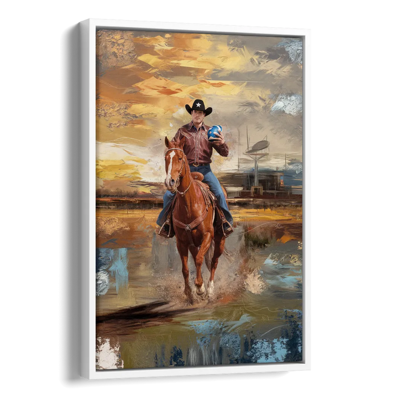 Dallas Cowboy Culture Side - White Canvas Wall Art