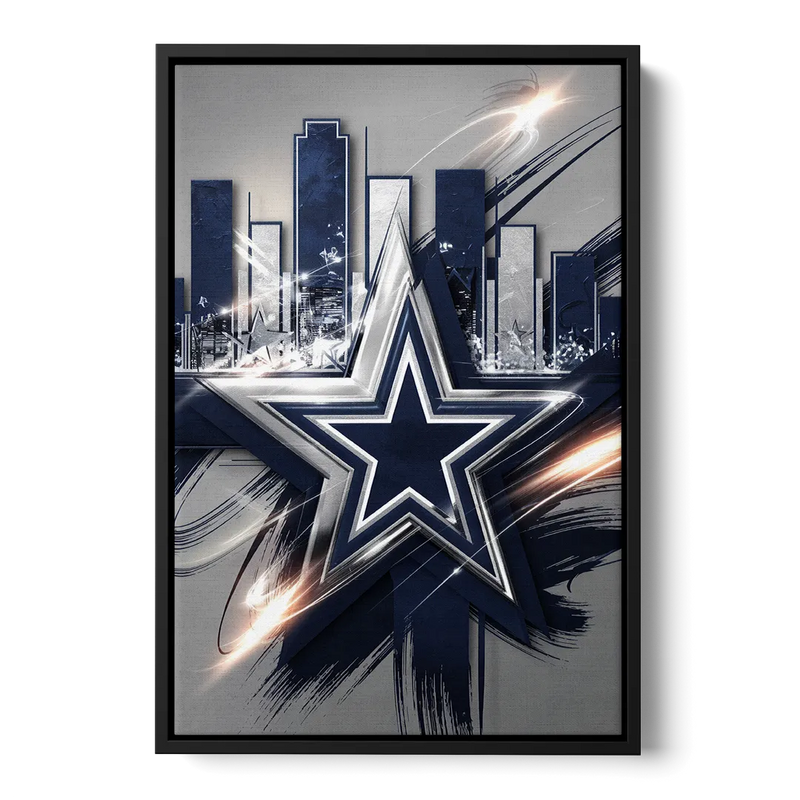 Dallas FC Team Spirit Front - Black Canvas Wall Art