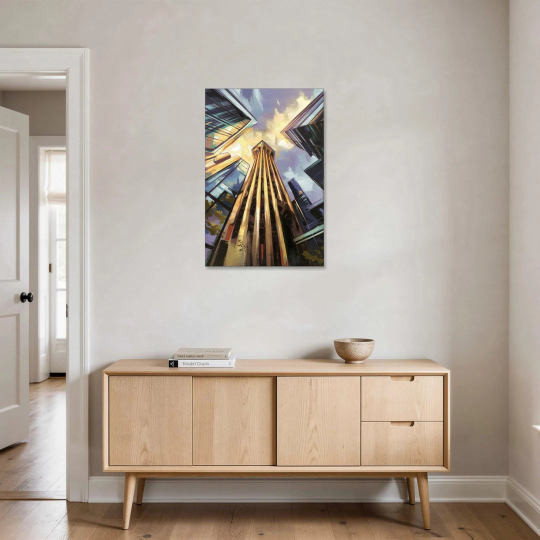 Dallas Modern Architecture - Canvas Wall Art - Coffee Table - 24x36