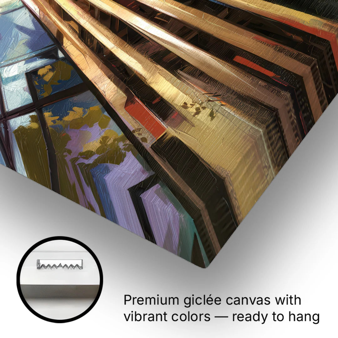 Dallas Modern Architecture - Canvas Wall Art - Gallery Wrap Corner