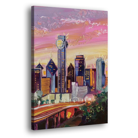 Dallas Neighborhood Charm - Canvas Wall Art