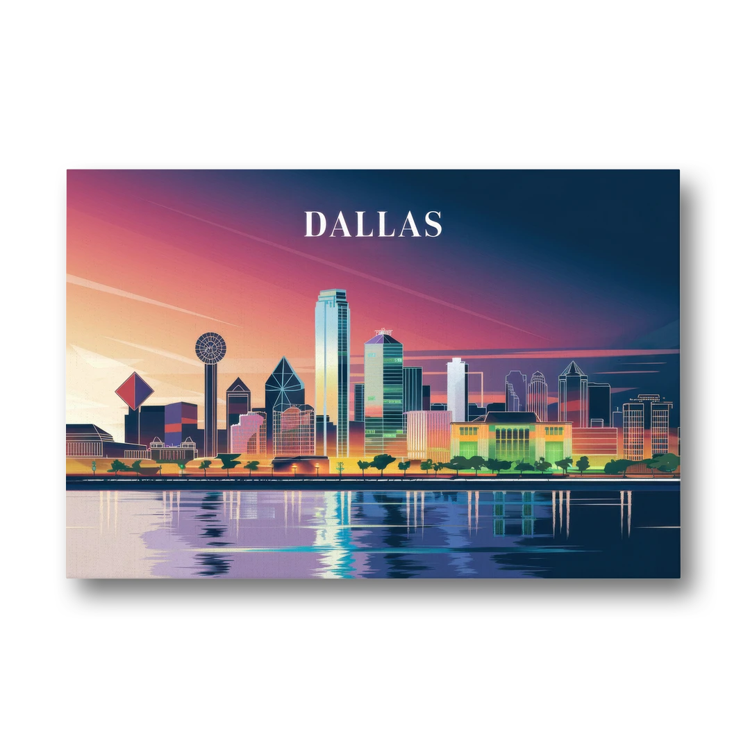 Dallas Scenic Skies - Canvas Wall Art - Front