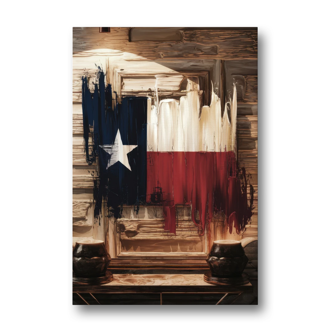 Dallas Texas Flag - Canvas Wall Art - Front