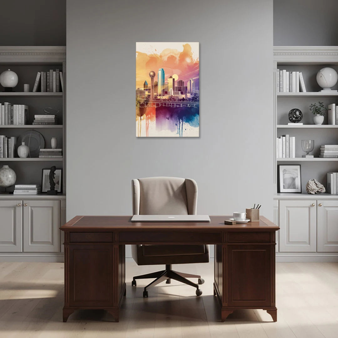 Dallas Texas Pride - Canvas Wall Art - Office - 24x36