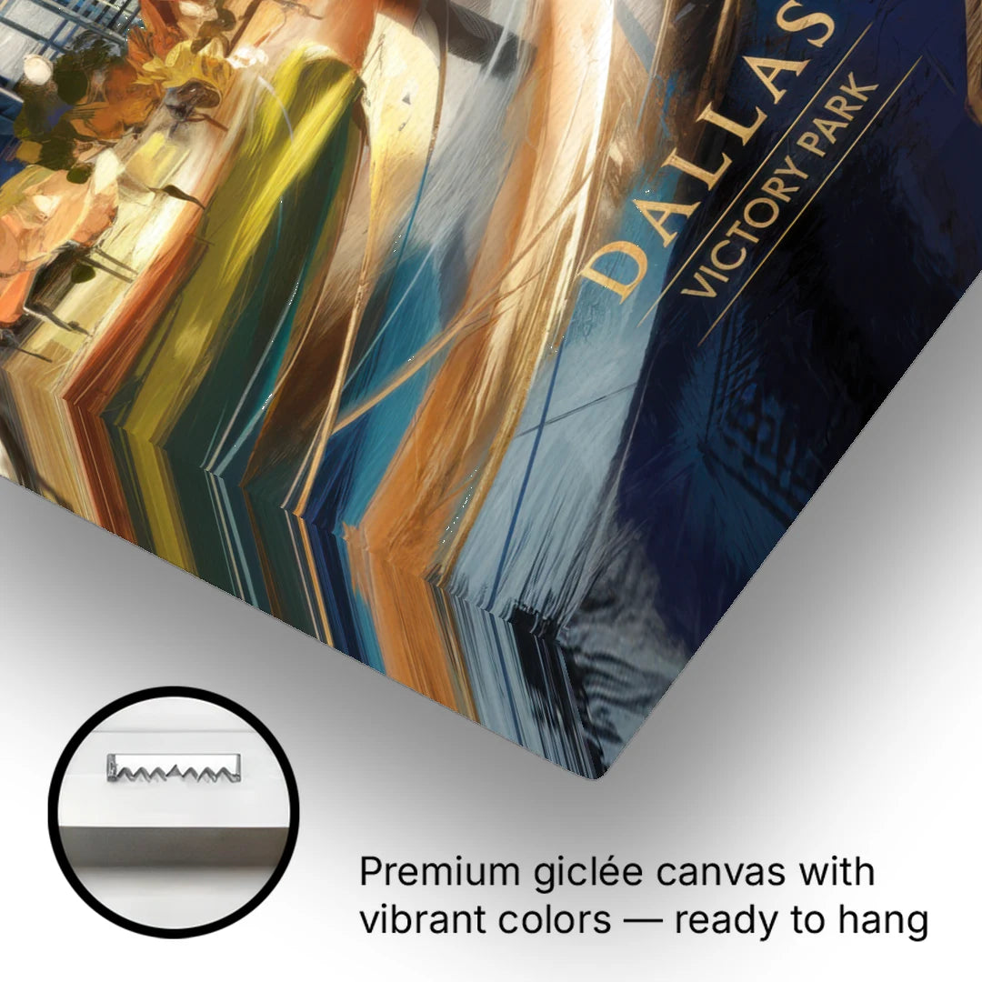 Dallas Victory Park - Canvas Wall Art - Gallery Wrap Corner