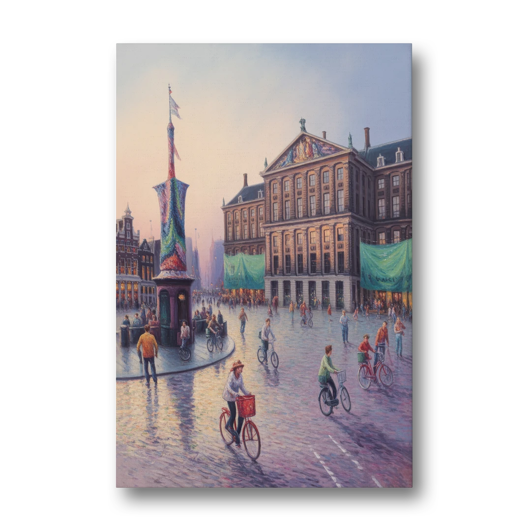 Dam Square Dreams - Canvas Wall Art - Front